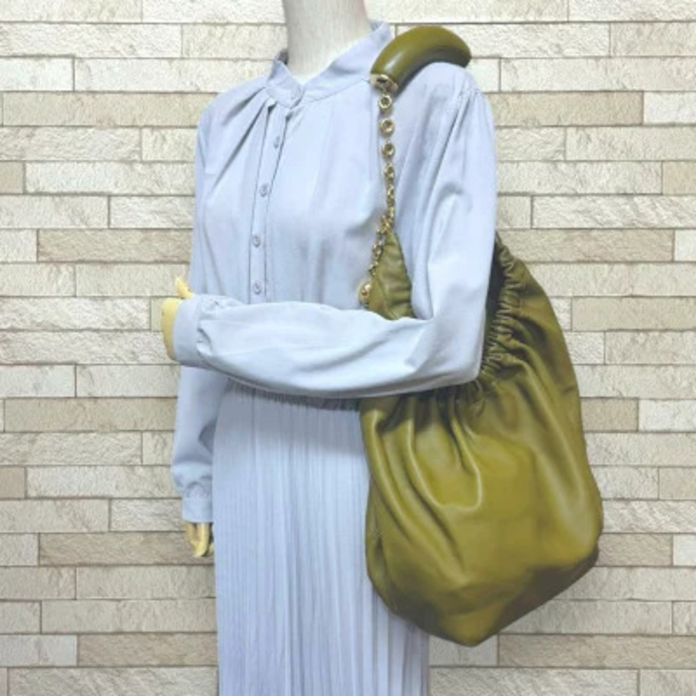 Loewe Squeeze Shoulder Green Bag